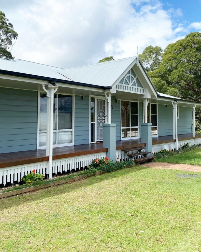 blue queenslander style house